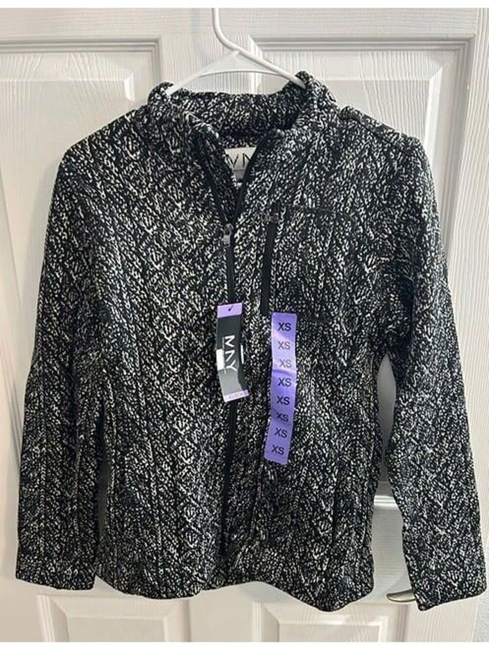 Andrew Marc Women’s Black White Lightweight Coat Jacket No Hood Size XS